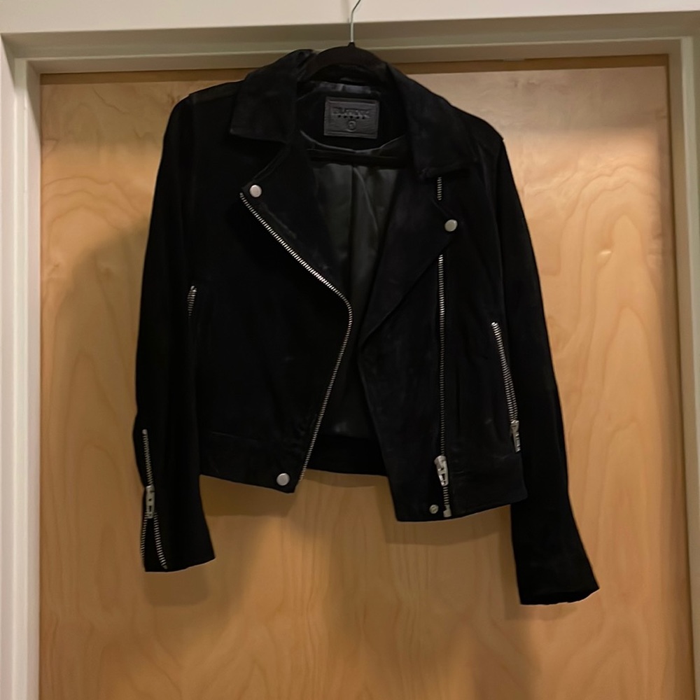 Blank NYC black suede Moto jacket